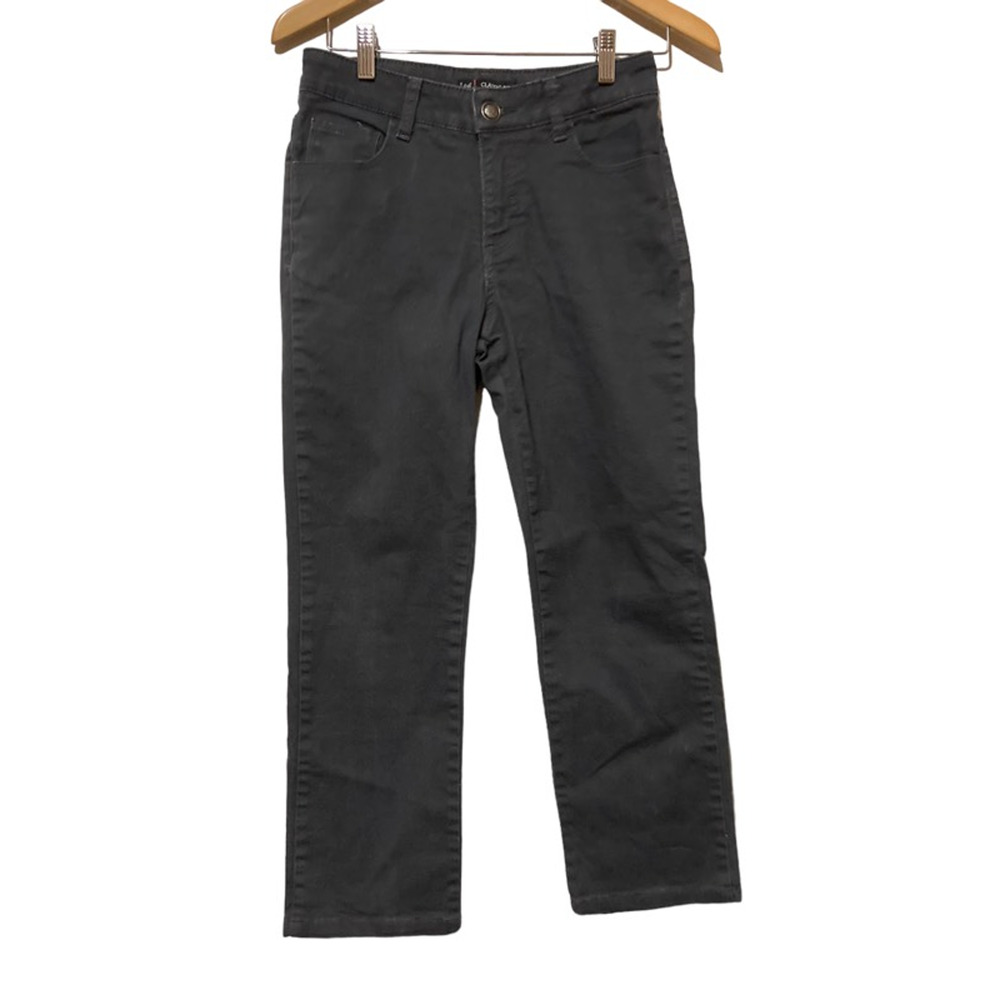 Lee Capri Jeans Women's 4 Gray Stretch Embroidered Mid‎ Rise Denim Classic
